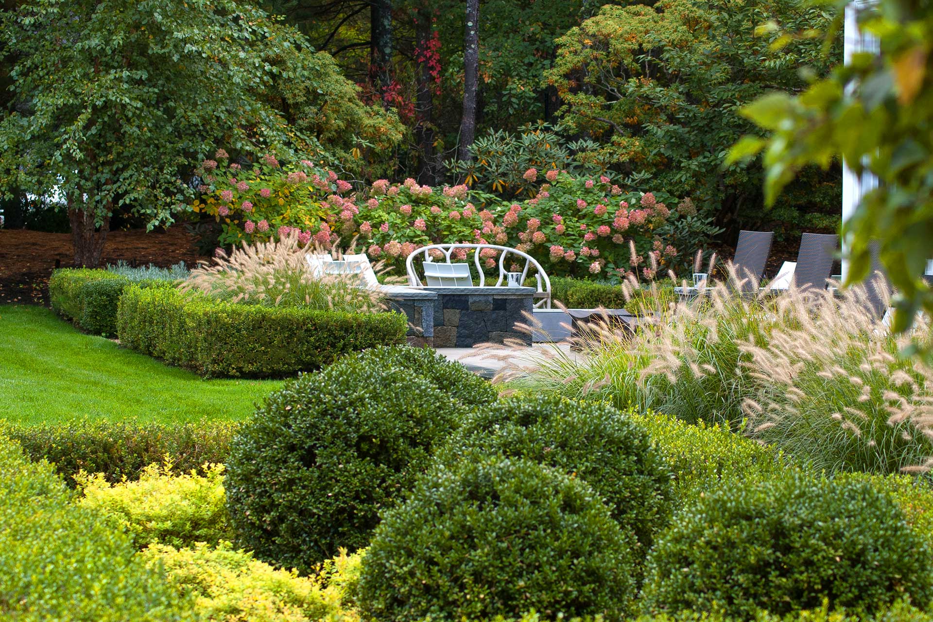 Landscape design of a summer house